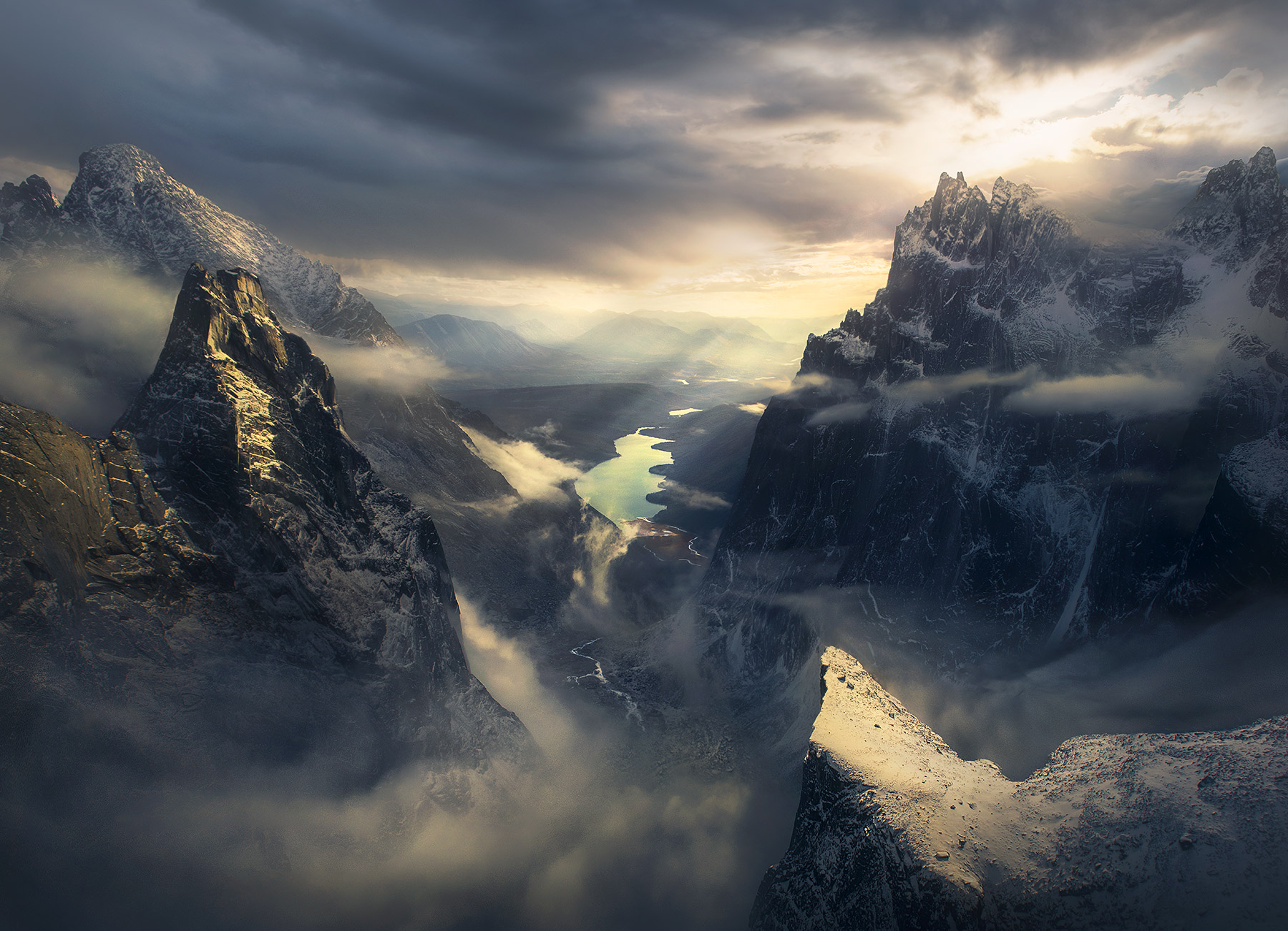 Because we can fly Sensational, world-class cliffs and high mountain views adorn the Mackenzie range from near one of our backcountry campsites. &...