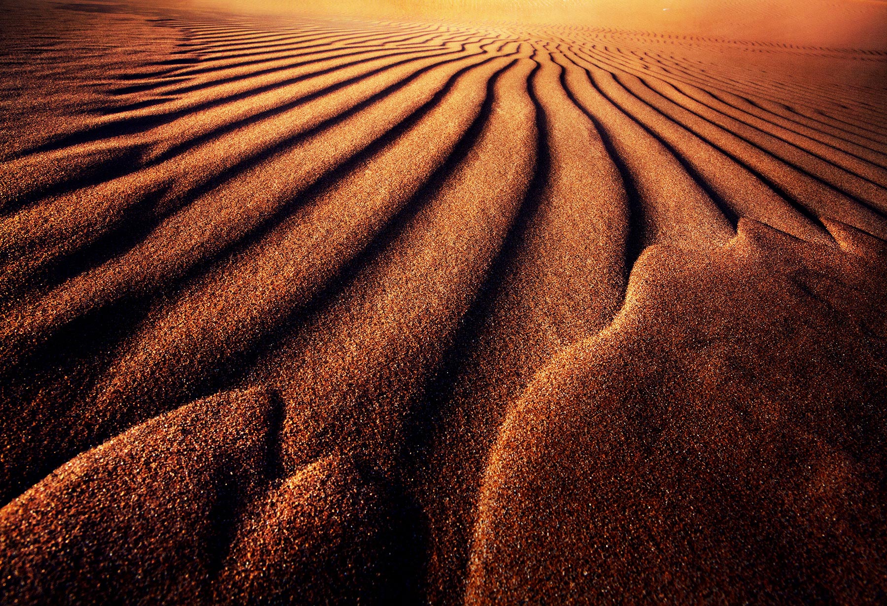 Sand, sand, sand and more sand. Just a little light, contrast and you have a powerfully graphic abstraction. This type of photography...