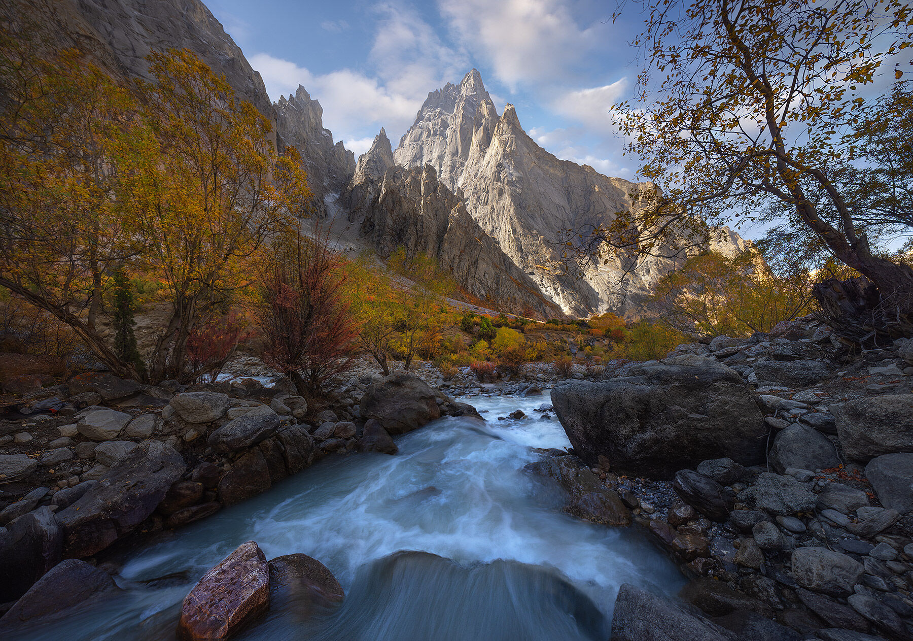 Karakoram, Pakistan, Mountains, Charakusa, Nagma, Hushe, towers, autumn