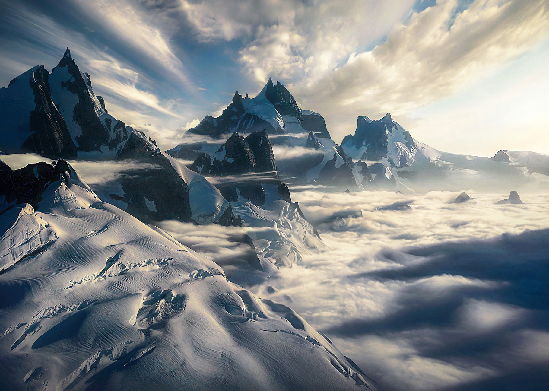 Cloud Dancers Alaska, of course. From a place far above. It is the realm of icefields, where these giant summits are entombed. You can't see...