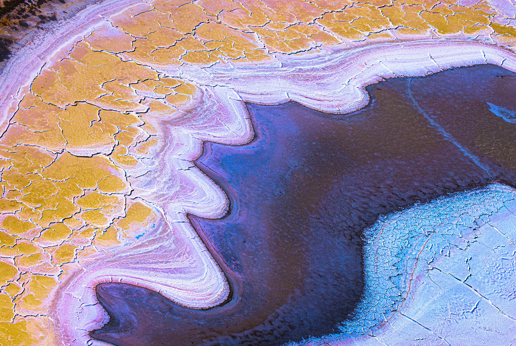 Image 3 of 4 from the amazing salt flats of Australia's SW, stained with an array of mineral colors.