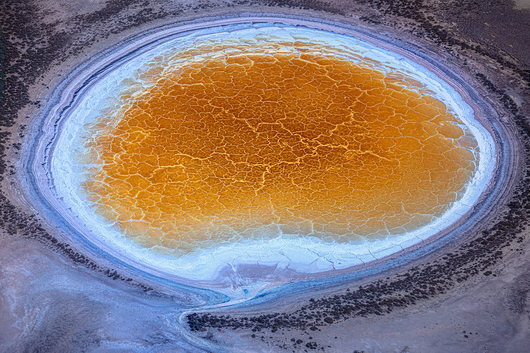 Image 4 of 4 from the amazing salt flats of Australia's SW, stained with an array of mineral colors.
