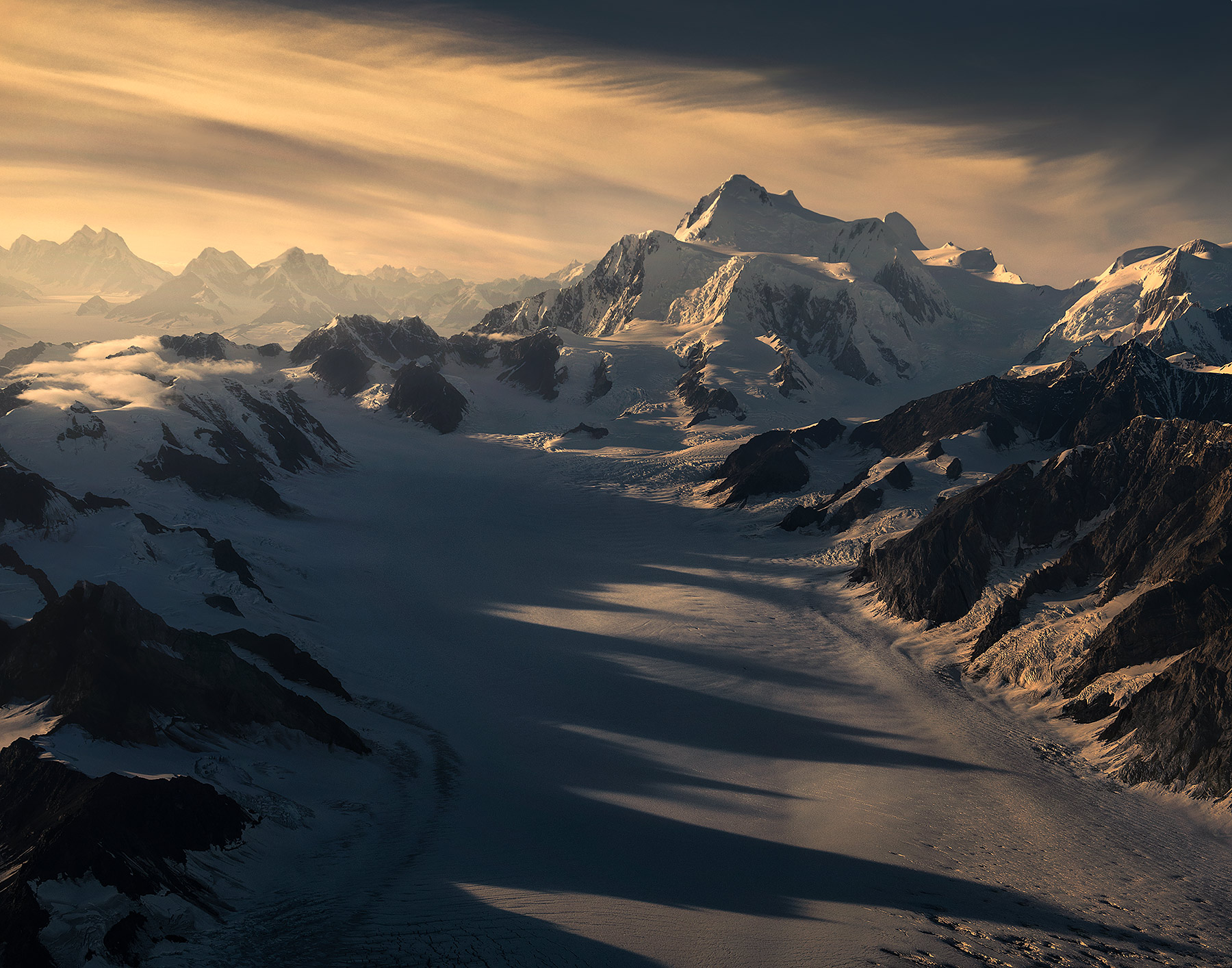 Far Far Away From high vantage points one can overlook the mesmerizing interplay of light and shadow dance across the surfaces of glaciers...