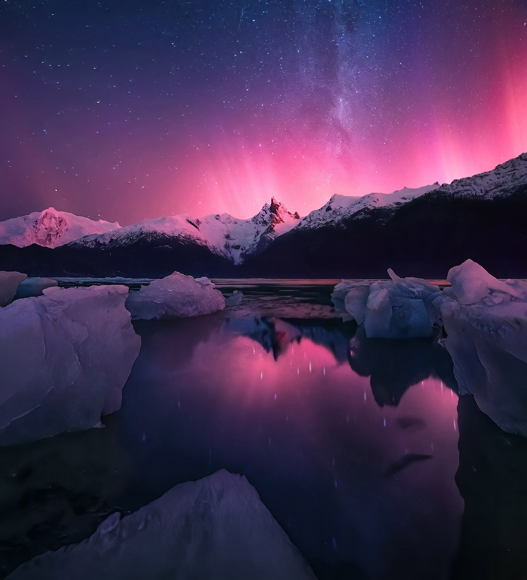 Fjords Australis A once in a lifetime (or perhaps several lifetimes) show of Aurora Australis over the Fjords in Patagonia (one of the stormiest...