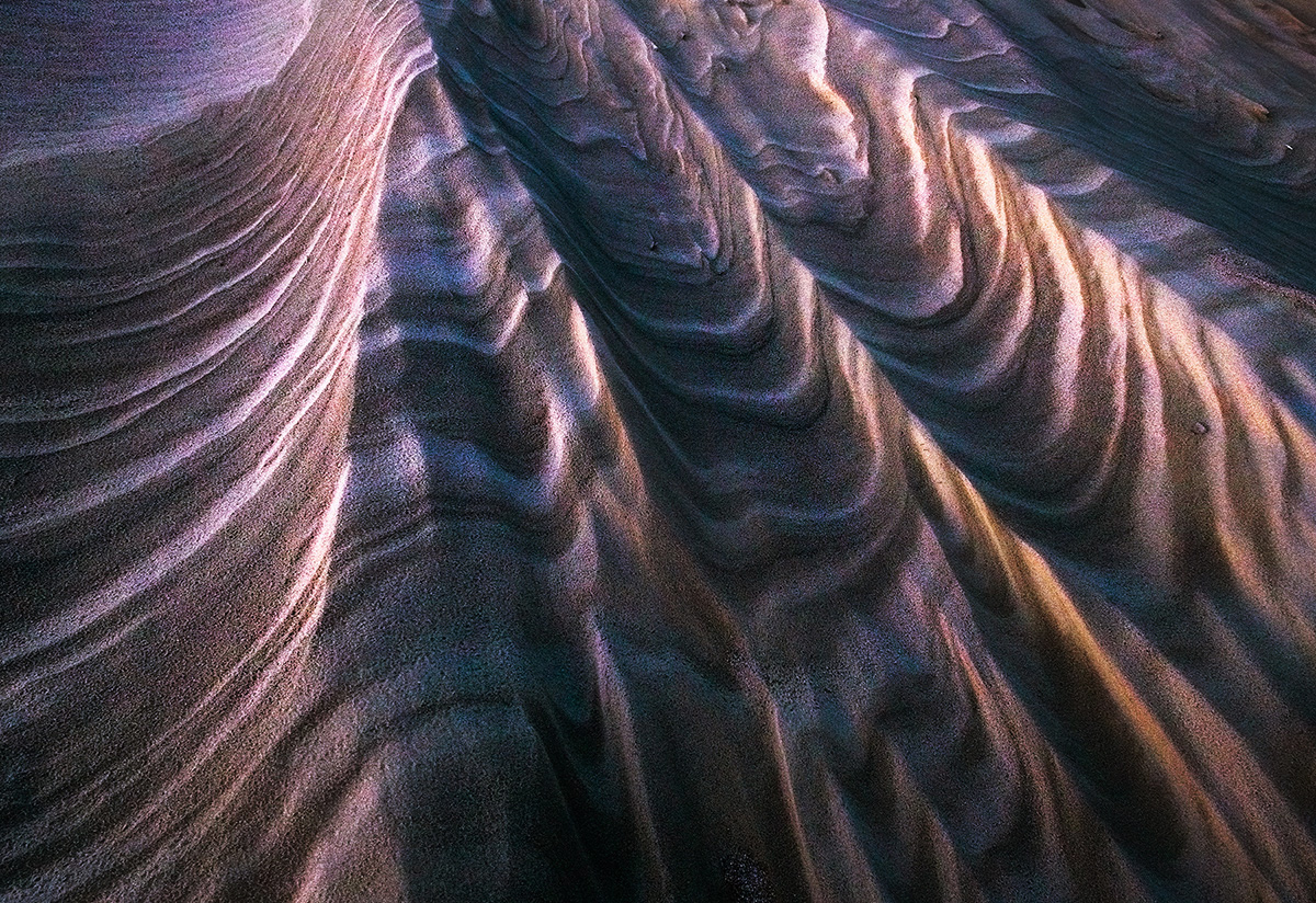 Wet sand creates a rock-like appearance to&nbsp;these sandy textures, temporarily preserving them as they dry and eventually...