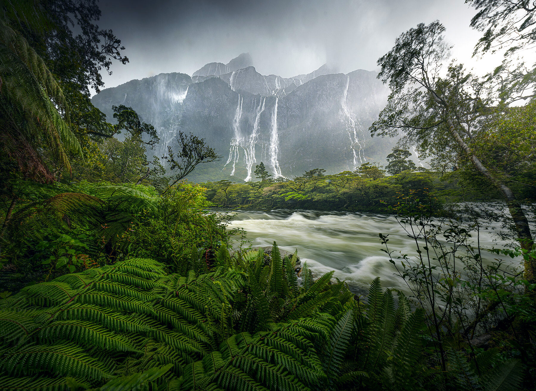When it rains in Fiordlands it's unforgettable, the peaks and cliffs come alive!