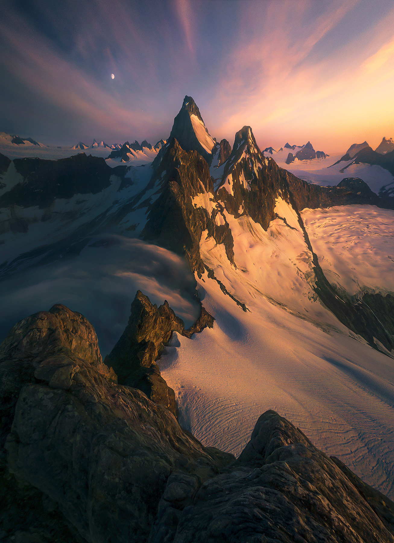 boundary range, ridge, glacial, mountains, Alaska