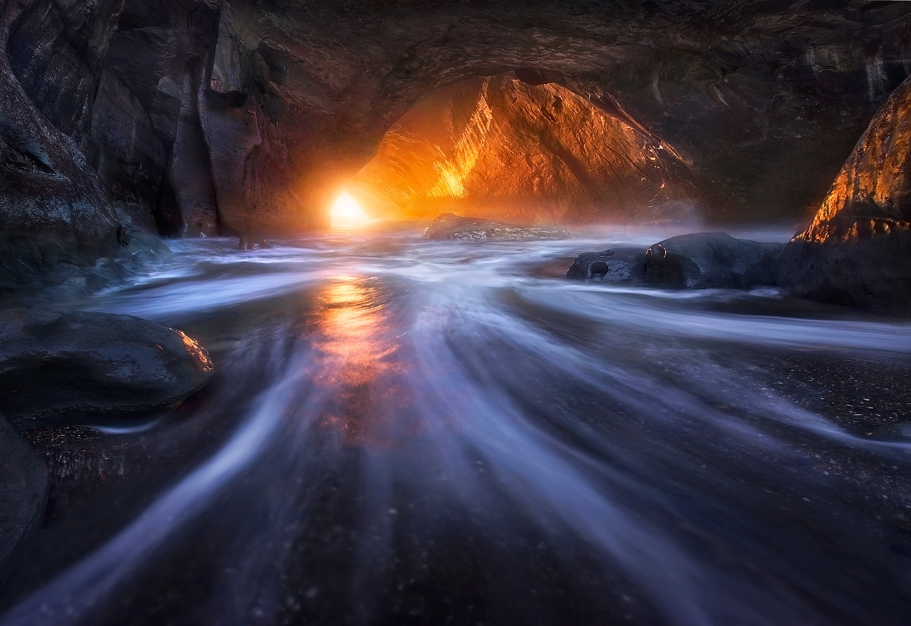 Light From Within (2007) At just the right time of the year on a clear day, the last light of sunset filters into this enormous, 200ft long, sea tunnel...
