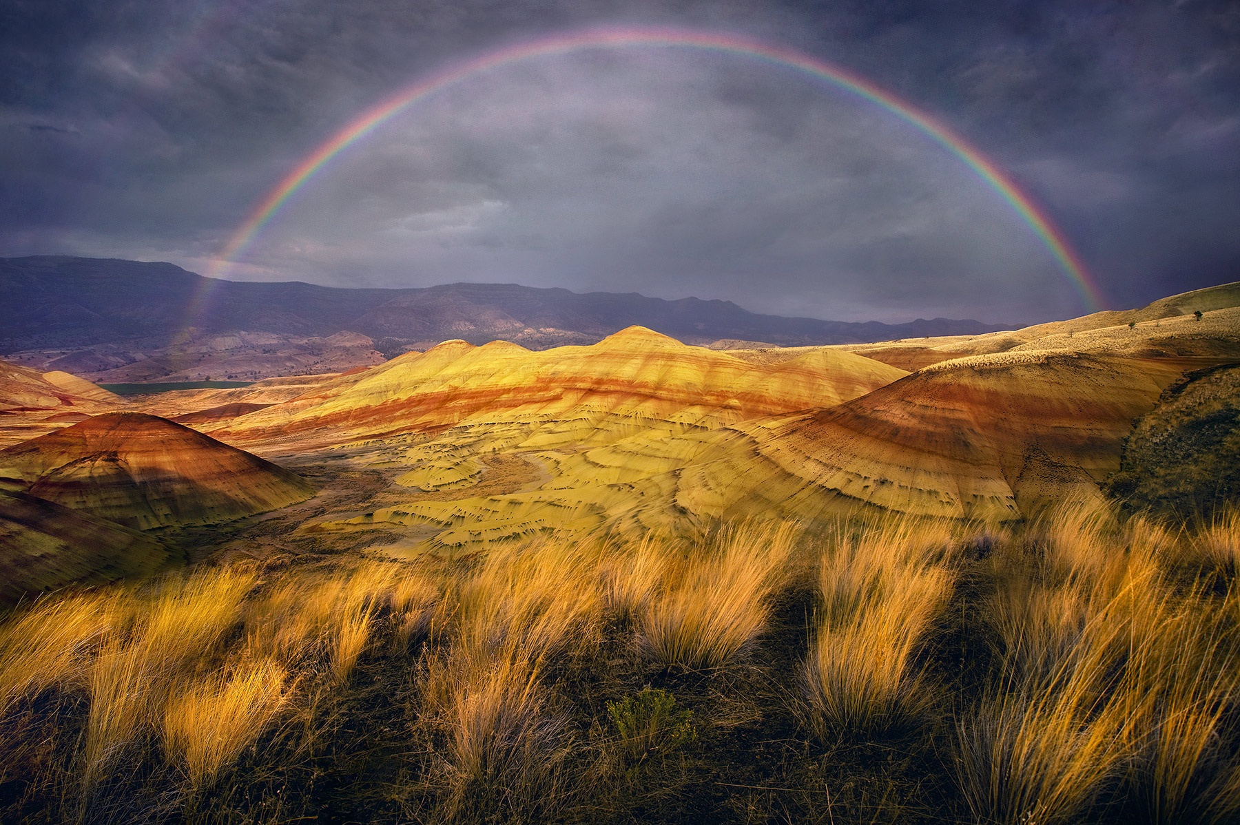 Amazing light over Oregon's amazing Painted Hills.