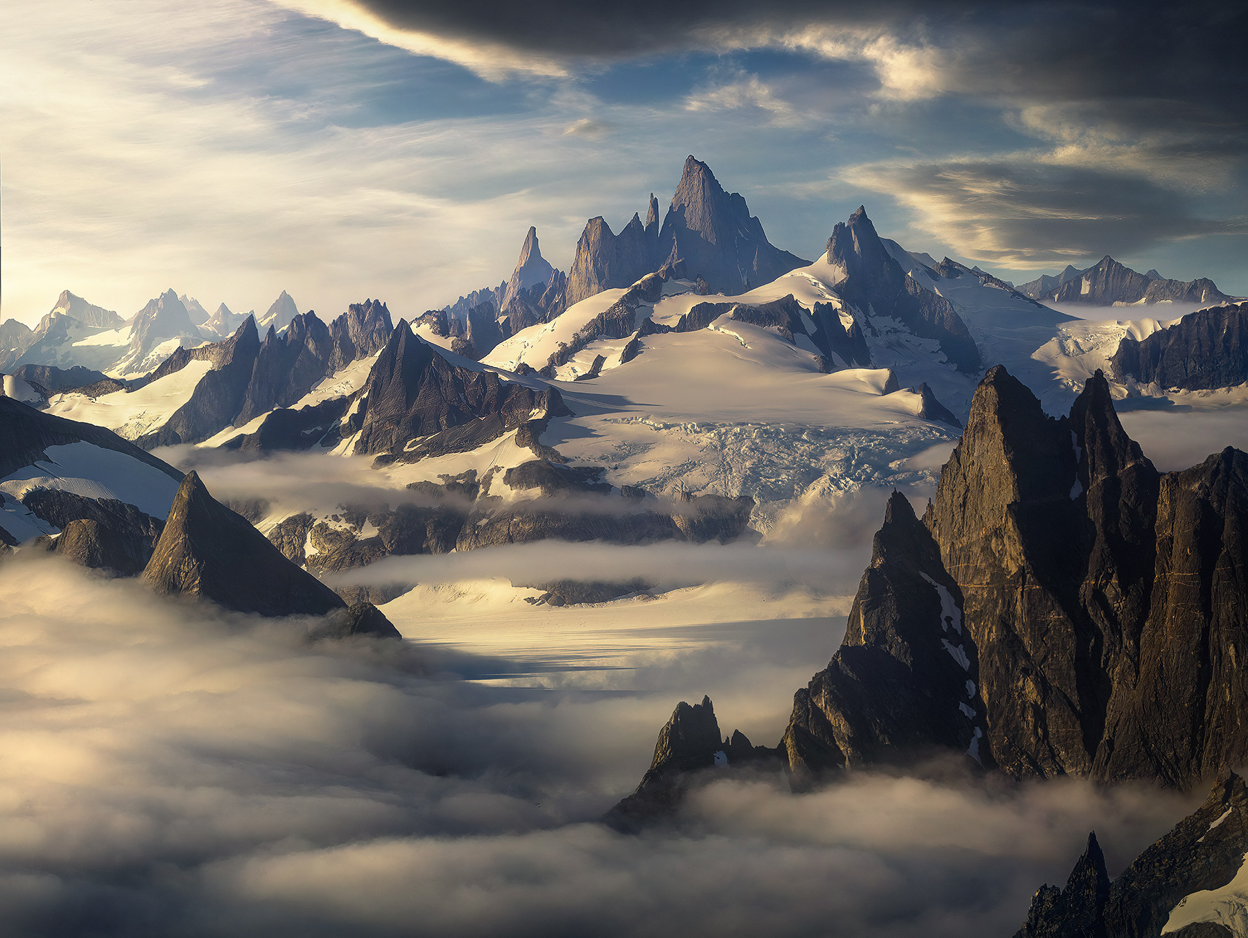 Snow Kingdom The incredible peaks atop of the crest of the snow-bound Boundary Range, in Alaska. Like the Patagonia of the Northern Hemisphere...