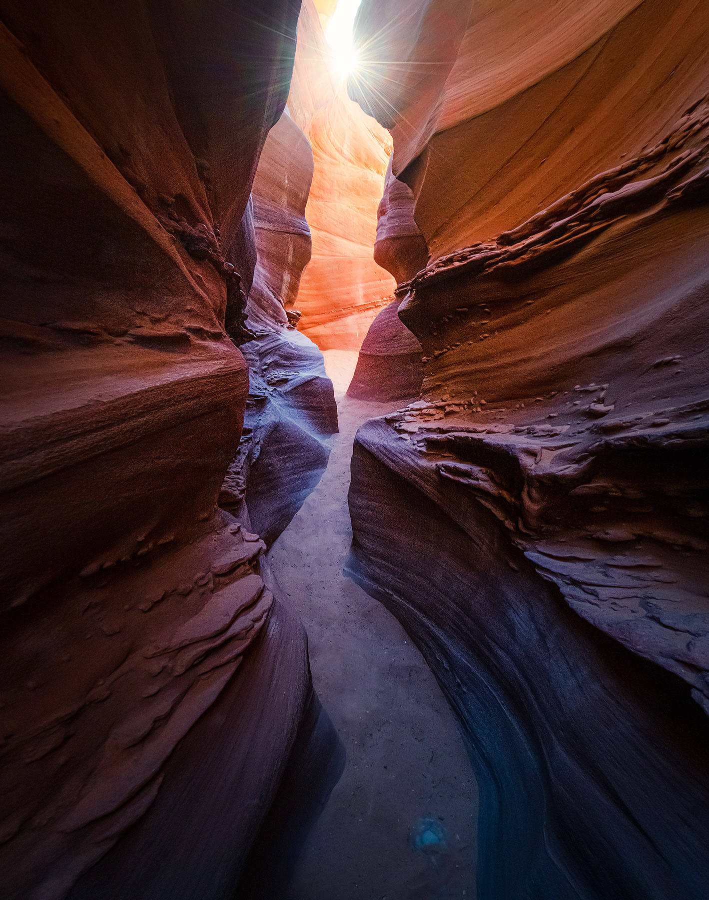 A few days per year the sun peaks into the depths of this slot canyon at just the right angle to capture it.