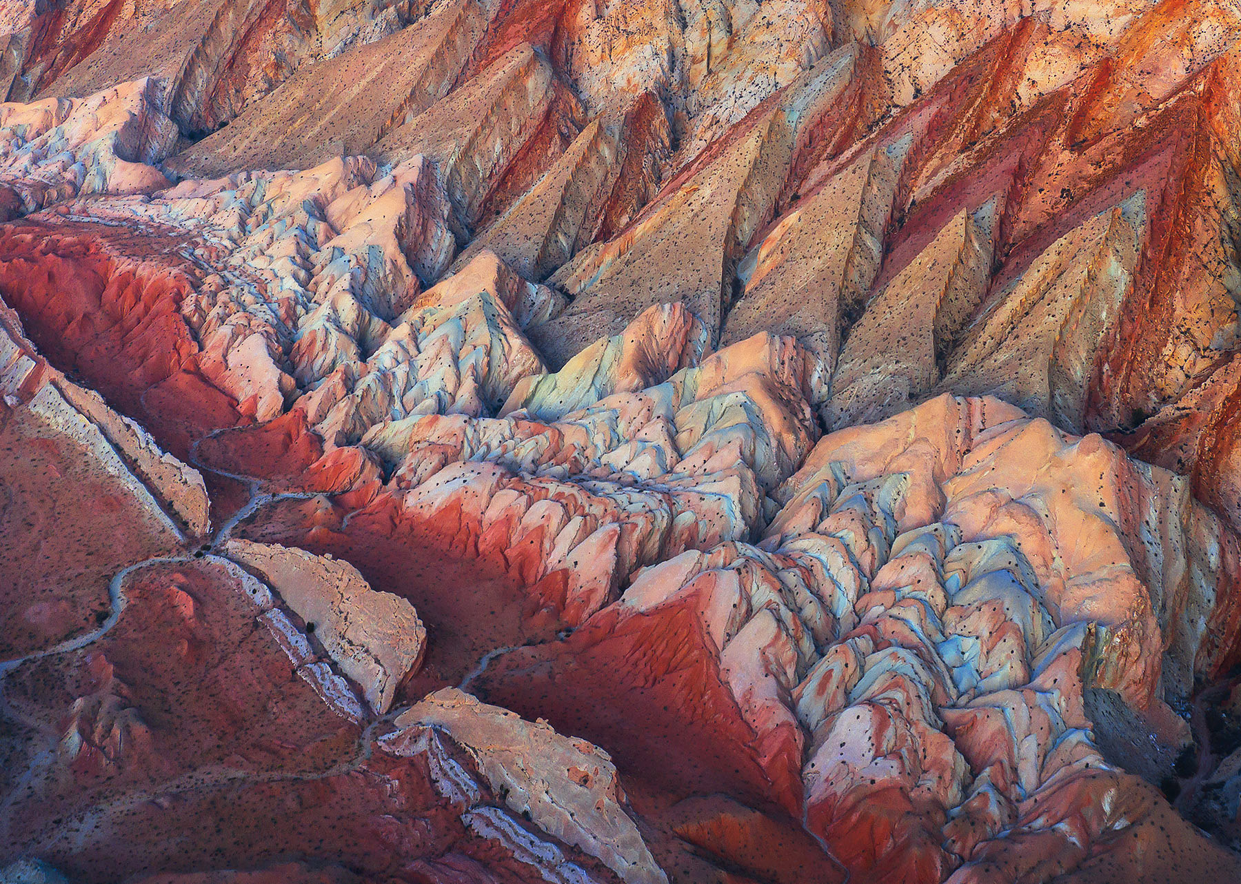 Reef geology on display, various rock types catch the sunrise light.